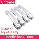 for Toyota 4Runner 4 Runner N280 2010~ Chrome Door Handle Cover Car Accessories Stickers Trim Set 2011 2013 2015 2017 2 smart 1 Key hole white