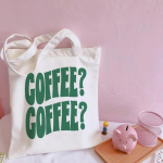 Naiste &uuml;he &otilde;laga ostukott, tr&uuml;kitud kirjaga Kawaii kott Harajuku ostul&otilde;uend, t&uuml;drukute ostukott, valge, suure mahutavusega kott 24*26cm