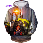 Uusim multikas Traktori 3D-prindiga kapuuts, naljakas mood, vabaaja kampsun, pullover, pusad, mood S