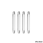Auto ukse serva l&auml;bipaistvad kriimustusvastased kaitseribad tahavaatepeegli kokkup&otilde;rkevastane kaitsekleeps p&otilde;rkeraud kulumisplaadid 4Pcs Short white