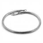 Sile 3 mm &uuml;mmargune ussiketi k&auml;ev&otilde;ru 100 % 925 Sterling H&otilde;bedast Mehed Naised Teismelised poisid T&uuml;drukud 6,3 \ -9 \ K&auml;ev&otilde;ru ehete kingitus 6.3 inches valge