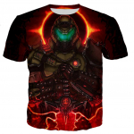 Doom T-s&auml;rgid FPS M&auml;ng 3D Prindi T&auml;navar&otilde;ivad Mehed Naised Lahedad Suure kaelusega T-s&auml;rk Harajuku Mood Lapsed Poisid T-s&auml;rgid Topid Riietus M