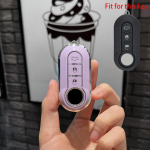 3 nupuga TPU auto klappv&otilde;tme korpuse kate Fiat Ducato 500 500L Panda Grande Punto Lancia Musa Auto Shell Fob Protecor tarvikute jaoks Key Case valge