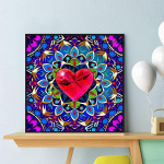 5D isetehtud teemantmaal, punane armastuss&uuml;da, teemanttikandid, t&auml;ispikk anime ristpistes komplektid kodukaunistusega k&auml;sitsi valmistatud kingitus Round 30x30cm