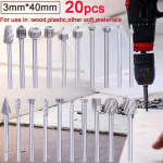 20 tk volframkarbiidi p&ouml;&ouml;rleva teraga veski varre komplekt 3 * 40 mm One size