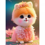 Teemantmaaling t&auml;ispuur Lilled Hirved Loomad &Uuml;mmargune Teemantmaal K&auml;sitsi valmistatud Puuvili T&uuml;drukute Maastik Teemantmosaiikmaal Kodukaunistus Full Round 25X37.5CM