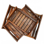 Puidust serveerimisalus, mitmeotstarbeline puidust kandik, k&auml;sitsi valmistatud, k&auml;sitsi valmistatud ristk&uuml;likukujuline serveerimisvaagna komplekt, 3