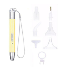 USB-taaslaetav valgustuspunktiga puurpliiats 5D-teemantmaalimiseks DIY Tools Pliiats teemanttikandid kollane
