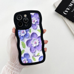 Lilled Soft Wave Shape telefoni&uuml;mbris Realme C53 C55 Redmi Note 12 Note 11 Pro jaoks Samsung S23 Ultra A53 A52 Vivo V23e Y35 Y02 IPhone Tecno Spark Cover Infinix Hot 30 Play