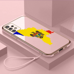 Luksuslik kaetud TPU telefoni&uuml;mbris koos kaelapaelaga Samsung Galaxy A04 05s A13 A14 A24 A54 A34 Note20 S23 Ultra korpustele A13 Moldova lipu kate Samsung Galaxy A01