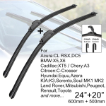 Auto esiklaasipuhasti harjad 24  20  J konks U-t&uuml;&uuml;pi universaal BMW Chery Citroen Hyundai KIA Land Rover Mitsubishi Toyota jaoks