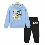 Bluey koer anime kapuutsiga dressipluus fliisist dressipluus Kawaii kapuutsiga komplektid poiss t&uuml;druk s&uuml;gis pikkade varrukatega riided pullover laste butiigi riided 140