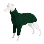 Talvine koera kampsun Itaalia hurt Whippet Turtleneck Twist Soe koeramantel Koerariided Koera kootud kampsun S roheline