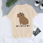 Naiste Capybara T-s&auml;rk Unisex Multikas Unisexga Kawaii Topid T-s&auml;rk Naljakad Loomad Mood T-s&auml;rgid Vabaaja Harajuku Graafiline T-s&auml;rk naistele 2XL