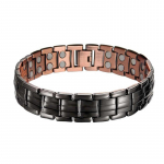 Pronksmust kaherealine magnetpunane vask t&auml;ismagnetk&auml;ev&otilde;ru Magnetteraapia naiste k&auml;ev&otilde;ru 22.5cm