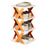 Mugav kokkuklapitav abivahend korrosioonikindel kitsas kingakorter Magamistoa tarvikute jalatsiriiul Triple Layer sinine