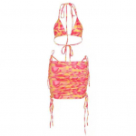 1 komplekt Moodne ujumistrikoo Kaheosaline pestav pol&uuml;ester, pehme puudutav naiste ujumistrikoo surfamiseks S roheline