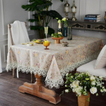 Euroopa veekindel laudlina ristk&uuml;likukujuline pits &otilde;likindel peok&ouml;&ouml;k kodukaunistus s&ouml;&ouml;gilaua katte plekk - vastupidav 60x60cm-Square