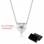 D V&auml;rv 4/12cttw S&uuml;damel&otilde;ikega moissaniit ripatsid naistele Luksuslik ehete komplekt 925 Sterling Silver Lab teemant kaelakee GRA 4ct necklace