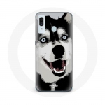 &Uuml;mbris Samsung Galaxy A20 Siberian Husky Blue Eyes jaoks