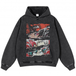 2024 Streetwear Jaapani Anime Expression Graphic Unisex kapuuts S must