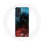 Coque pour Samsung Galaxy A13 5G fond de texture abstraite rouge noir bleu