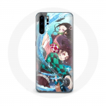 Coque pour Huawei P30 Tanjiro et Nezuko Demon Slayer Kimetsu no Yaiba Anime