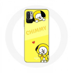 Coque pour Xiaomi Redmi Note 10T 5G BTS Bangtan BT21 Chimmy Jimin Fond Jaune