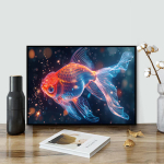 DIY teemantmaali rasva koi karpkala ristpiste komplekt Mosaic Art Teemantmaaling t&auml;isringi/ruudukujulise teemantv&auml;rviga kodukaunistus Round 20x30cm