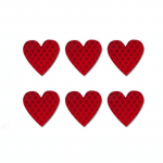 6 tk. S&uuml;damekujulised peegeldavad autokleebised &Ouml;ine hoiatusm&auml;rk Peegeldavad kleebised Auto stiil Kaunistuskleebis Autotarvikud