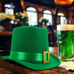 ST Patricku p&auml;evak&uuml;barad Rohelised Top Steam Punk Gooti m&uuml;ts Funky Leprechaun Tall Vilt