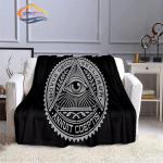 Fashion Northern Europe Freemasonry Blanket Masonic portable sofa  Freemason Flannel warm four seasons camping blanket 30x40in