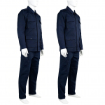 Navy Blue Six Pockets Workwear Ribstop Suit Pluus Cargo Pants Komplekt XS