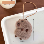 Kapibara ripatsv&otilde;tmehoidja koomiksiga plush-nukk, &otilde;pilase kott, rippuv dekoratiivne nukk, s&otilde;bra kingitus pruun