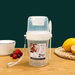 Hommikus&ouml;&ouml;gi puuvilja-kaerajogurti salatitops kaane ja lusikaga Kahekihiline toiduhoidja Bento Box Fitness V&auml;hendatud rasvasisaldusega kauss roosa