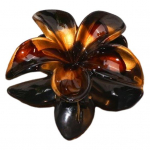 Lillekujuline juukseklamber libisemiskindlate hammastega, dekoratiivne juukseklamber, gradientv&auml;rviline lill, kukla juukseklamber, peakate