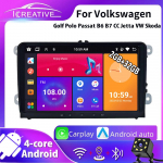 2+32 GB 9-tolline Android Carplay auto multimeediumipleier VW/Volkswageni/Golfi/Polo/Tiguani/Passati/B7/B6/Seat/Leoni/Skoda/Octavia GPS-navigatsioonis&uuml;steemi jaoks