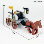 1604A-1604F Keskaegne kuningliku vankri ehitusklotsid laste m&auml;nguasi