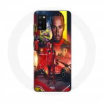 Coque Maniacase pour Samsung Galaxy A41 Lewis Hamilton Scuderia Ferrari F1 officiel