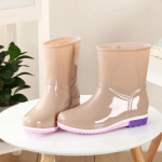 L&uuml;hikesed vihmasaapad Naiste veekingad Vihmasaapad Kummikud Kevad- ja s&uuml;gissaapad Veekindlad saapad Libisemiskindlad kummikingad 41 punane