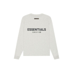 Fear of God Essentials Pikak&auml;eline &Uuml;mmarguse Kaelusega T-s&auml;rk SS21 Unisex Topid Hele-Melange-Kaer FOG-SS21-598 M