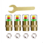 4 tk Auto Rehvi R&otilde;hu Monitor Ventiilikorgid 3 V&auml;rvi Mutrite ja Mutriv&otilde;tmega Universaalsed jaoks h&otilde;be