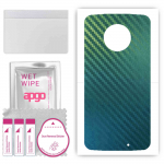 apgo Protective Skin Sticker for the back compatible with Motorola Moto X4, Wrap Film, Foil, Vinyl - Pattern Carbon Chameleon CAKA1