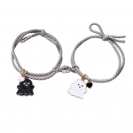 2 tk elastne k&ouml;is armastuse s&uuml;damemagnetiga imemisk&auml;ev&otilde;ru Halloweeni kummitusripatsiga paari k&auml;ev&otilde;ru meestele naistele ehete kingitus hall