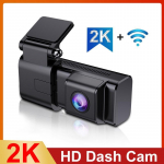 2K+1080P kahe objektiiviga mobiiltelefoni WiFi-&uuml;hendus DVR ees ja taga topeltsalvestusega armatuurkaamera parkimise j&auml;lgimine s&otilde;idusalvesti Single lens must