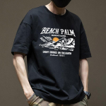 Meeste 100% puuvillane l&uuml;hikeste varrukatega T-s&auml;rk O-kaelusega vabaaja t-s&auml;rk meeste hip-hop pullover S roheline