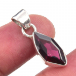 Looduslik Granaat V&auml;&auml;riskivi 925 Sterling H&otilde;be Kingitus Ehted Ripats 1'' S0g05