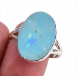 Looduslik Austraalia opaalv&auml;&auml;riskivi K&auml;sitsi valmistatud 925 prooviga h&otilde;be Kingituss&otilde;rmus S.9.5 O8k34