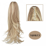 MISSQUEEN S&uuml;nteetiline laineline k&uuml;&uuml;nisega hobusesaba pikendusparukas, pikk hobusesaba parukas naiste pidur&otilde;ivastele 35cm