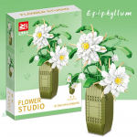 Lele Creative tipptasemel Epiphyllumi ehitusklotsid vaasip&otilde;hjaga r&otilde;dukaunistusega t&uuml;drukute m&auml;nguasjadega Epiphyllum-548Pcs